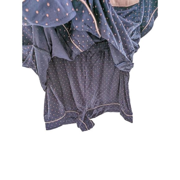 Kate Spade Women Blue Polka Dots Button-Up Shirt & Short Sleep Set Size 2X - Picture 2 of 8